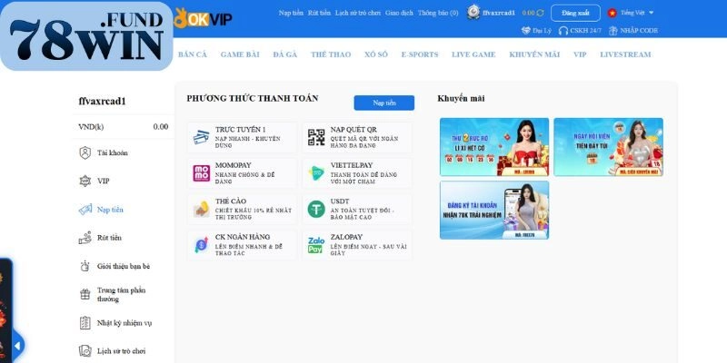 Nạp Tiền 1 4 bước nạp tiền thành công trong thời gian ngắn cho mọi thành viên